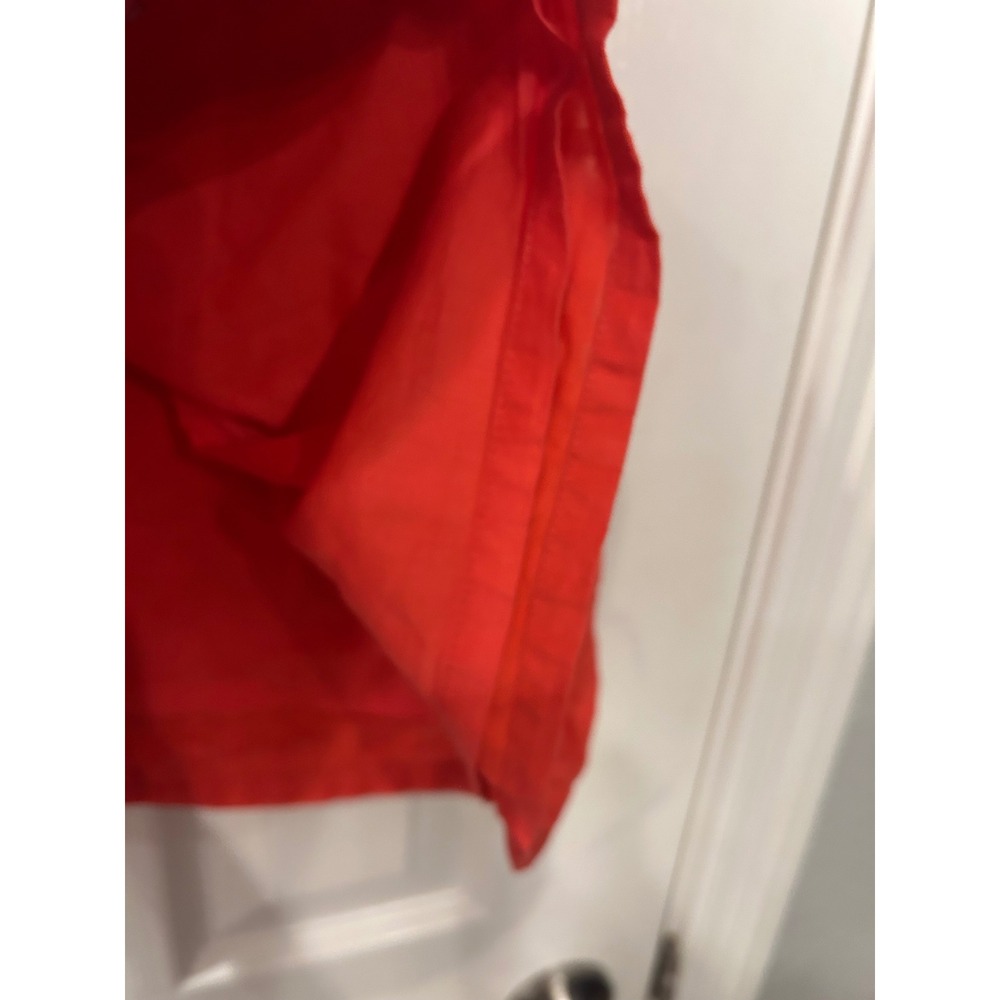 Gymboree Dress Red Ruffle Floral Gold Button Cotton Toddler Special - Picture 5 of 6